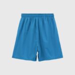 Hellstar Nylon Athletic Shorts in light blue, featuring a relaxed fit, elastic waistband, and durable performance fabric.