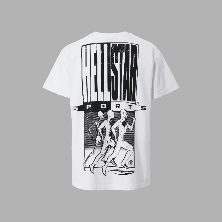 Back view of the Hellstar Oversized Print XXL Sports T-Shirt featuring a vintage graphic screen print design.