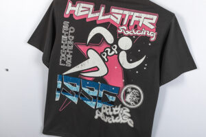 Hellstar Path to Paradise black vintage washed unisex t-shirt featuring a unique graphic print on the back design.