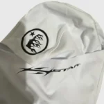 Hellstar Sheisty white balaclava ski mask with iconic logo branding for a stylish and edgy winter look