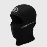 Black Hellstar Shiesty balaclava ski mask featuring a breathable design and iconic logo branding for winter wear.