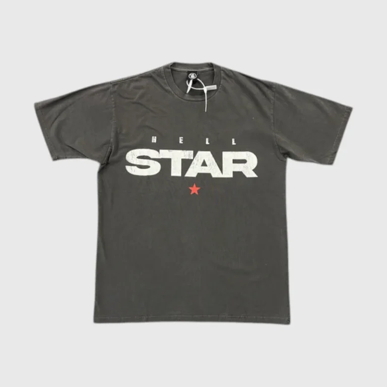 Black Hellstar Simple Angel T-Shirt with minimalist graphic print, premium heavyweight cotton, and vintage streetwear style.