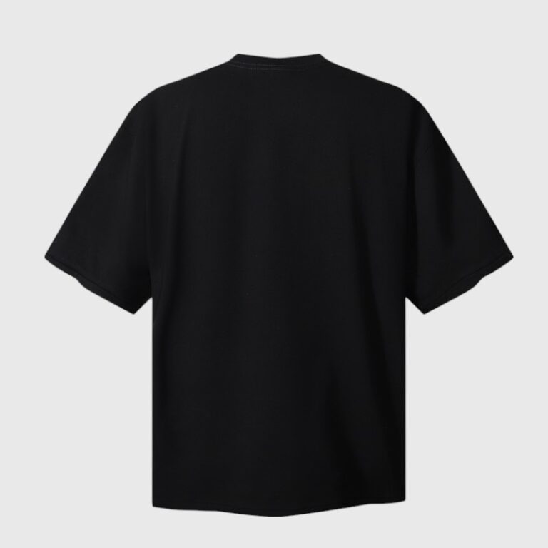 Back view of the Hellstar skeleton graphic t-shirt in premium black cotton streetwear style for men and women.