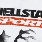 Detailed graphic design print on the Hellstar Sport Family long sleeve shirt featuring bold distressed text and stars.