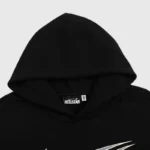 Black Hellstar Sport Gel Logo tracksuit hoodie featuring the iconic brand label on the inside of the garment neck.