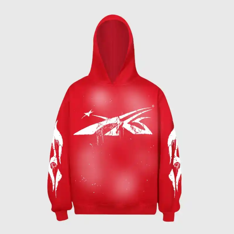 Hellstar Sport Logo Red Hoodie Vibrant red Hellstar Sport Logo hoodie featuring bold white graphics on the chest and sleeves for a streetwear look