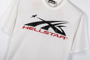 White Hellstar Sport t-shirt featuring a bold graphic logo print on the front chest area for a casual streetwear look.