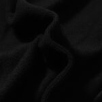 Detailed close-up view of the premium black fabric texture used for the Hellstar Sports Flame Shorts clothing collection