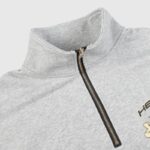 Hellstar Sports grey half zip sweater featuring premium fabric and comfortable relaxed fit for everyday casual wear.