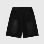 Hellstar Studios Classic Black Shorts featuring a relaxed fit and a premium vintage washed fabric finish