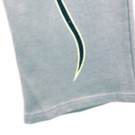 Hellstar Studios Flame Grey Sweatpants featuring high-density screen-printed graphic detail on vintage washed fleece.