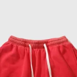 Red Hellstar Studios Racer Flare sweatpants featuring a durable elastic drawstring waistband detail