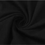 Close-up view of the premium black cotton fabric used for the Hellstar The Rock Bull T-shirt graphic tee collection.