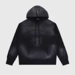 Front view of the Hellstar Uniform black hoodie featuring premium heavyweight fleece and a relaxed streetwear fit.