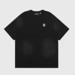 Front view of the premium Hellstar Unisex Black T-Shirt featuring a high-quality graphic print design on cotton fabric.