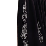 Hellstar Vintage black shorts with a white flame graphic print and a comfortable drawstring waistband detail.