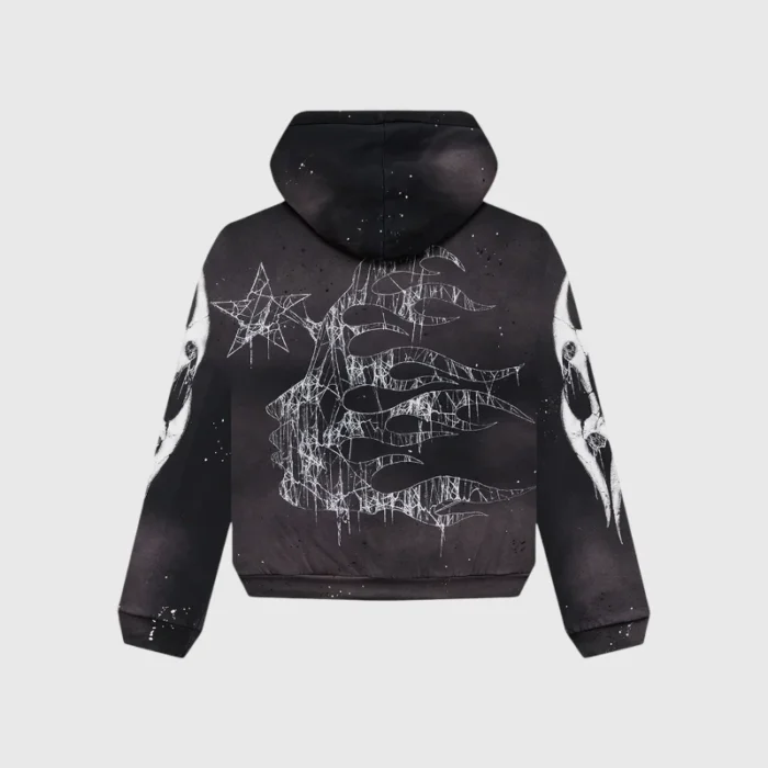 Hellstar Spiderweb Sport Logo Zip-Up Hoodie - Image 2