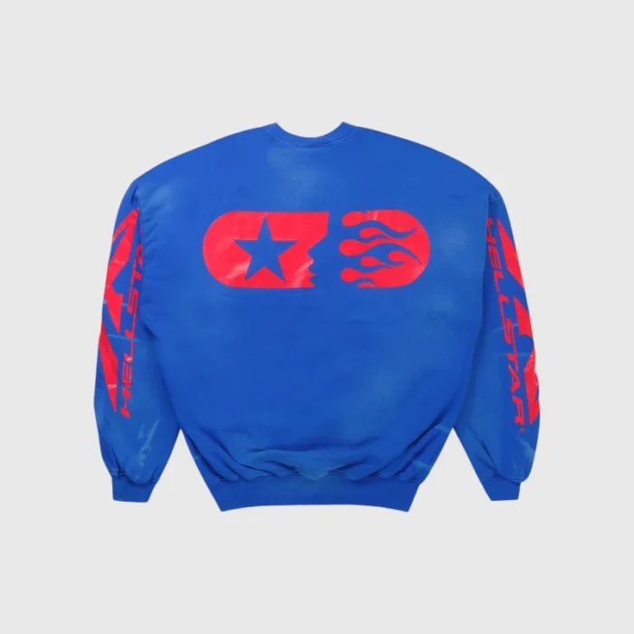 Hellstar Sports Crewneck Blue Sweater - Image 2